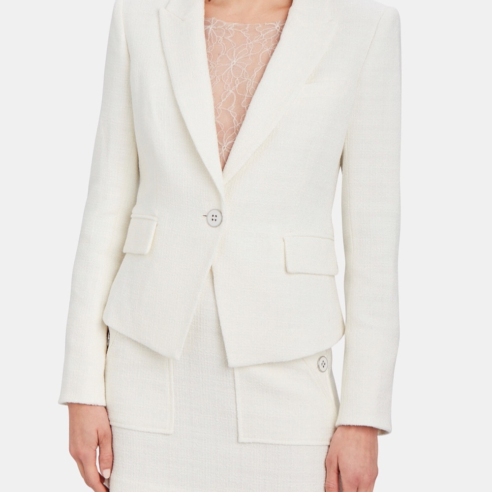 Veronica Beard Woodley Tweed Dickey Blazer
